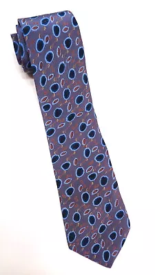 PANCALDI Men's 100% Silk Necktie ITALY Luxury Designer Whimsical Graphic EUC • $9.55