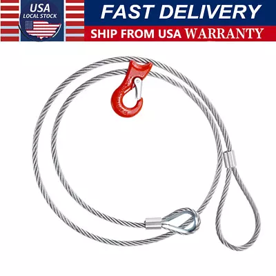 Single Leg Wire Rope Sling Choker 2.5T/5500Lbs  8.2 FT RIGGING CABLE Winch Cable • $35.99