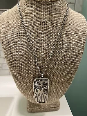 Vintage JORGEN JENSEN - Modernist - Pewter - CAT PENDANT NECKLACE - • $50