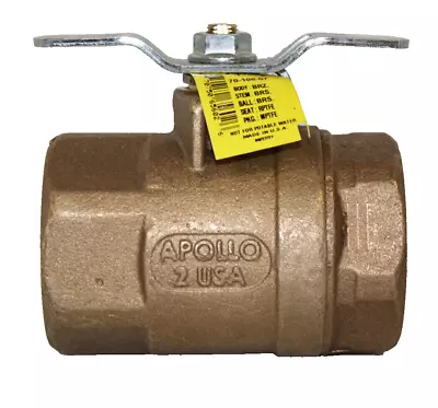 2  Apollo 70-108-07 Bronze Threaded 600# Cwp Ball Valve Tee Handle New 2021 • $79