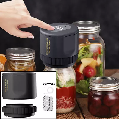 Electric Mason Jar Vacuum Sealer Kit For Wide Regular Mouth Mason Jars &10 Lids • $19.99