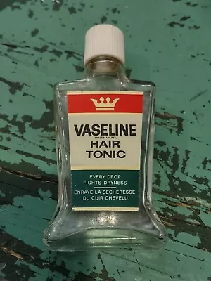 Vintage Vaseline Hair Tonic 1 3/4 Oz Glass Bottle Some Contents For Display! • $4.36