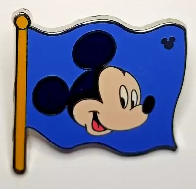 WDW 2008 Hidden Mickey Pin Series 3 Fun Icons Mickey Flag Blue Disney Pin 65896 • $5.99