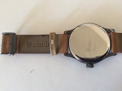 GENTS BENCH WATCH ..BC0291BKBR ... Leather Strap...width 45mm....£29.00.....ONO • £29