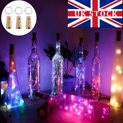 Garland Wine Bottle Lights Colorful Fairy Lights String For Party Wedding Decor • £1.99