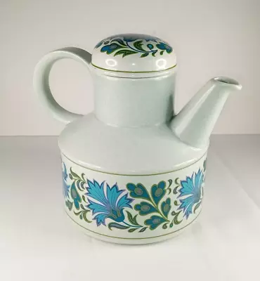 Midwinter Caprice Design Tea Pot Vintage Blue Green Leaves • £10