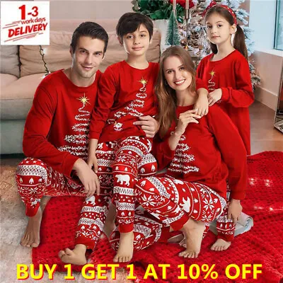 £10.99 • Buy Family Matching Adult Kids Christmas Pyjamas Xmas Nightwear Pajamas Pjs Set UK