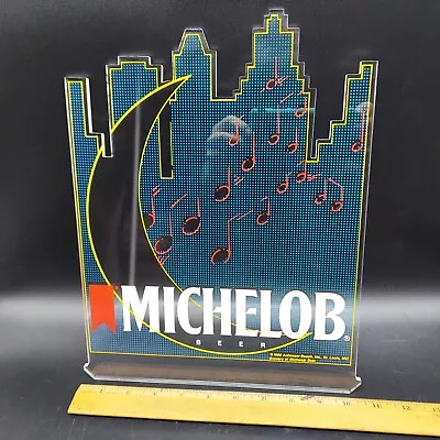 1989  MICHELOB CITY/MOON   Plexiglass Acrylic Beer Sign • $22