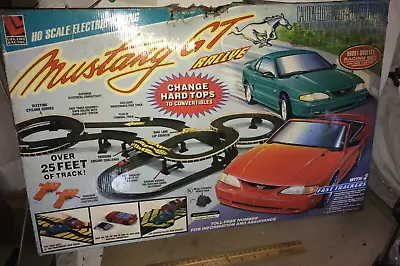 1996? LIFE-LIKE #9545 MUSTANG GT RACING HO Slot Car Set  SEALED /SOME BOX DAMAGE • $199.98