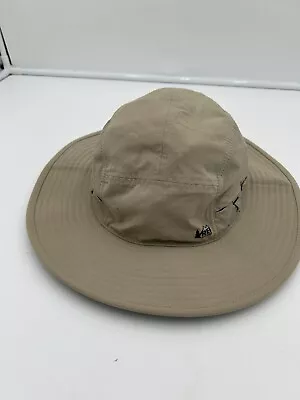 REI Brown Nylon Bucket Hat Sz L/XL Travel Safari Soft Sides Breathable Wide Brim • $15