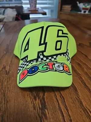 Vr46 Valentino Rossi Adjustable Snapback Racing Hat The Doctor Neon Yellow • $35