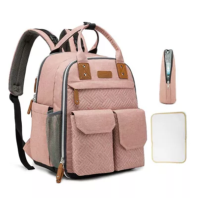 Putybudy Large Baby Diaper Backpack Nappy Bag Changing Bag Mummy Travel Bag AU • $27.96