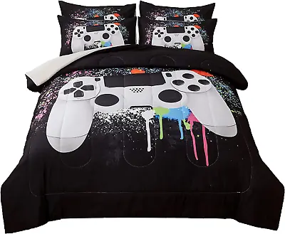 Akkialla Gamer Bedding Sets For Boys Twin Size 2-Piece Gaming Comforter Sets Fo • $50.53