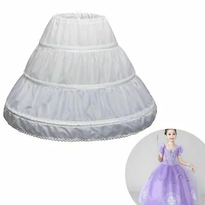 3 Hoop Crinoline Girls Wedding Petticoat Children Princess Dress Underskirt US • $11.95
