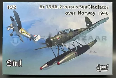 Sword 1/72 SW72120 Ar 196A-2 Vs Sea Gladiator Over Norway 1940  Ships From Canad • $22.50