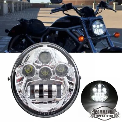 DOT LED Motorcycle Headlight For Harley V Rod VROD VRSCA VRSCR VRSC/V-ROD VRSCF • $139.45