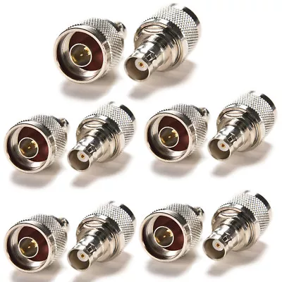 10 X N Type Male Plug To BNC Female Jack RF Coaxial Adapter Connector Straight • $21.90