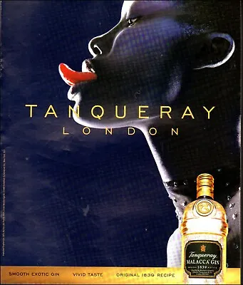 1999 Print Ad For Tanqueray Malcacca Gin Model   10/03/21 • £7.05