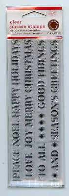 Unmounted Clear Christmas Holiday Phrase Stamps Martha Stewart M230801 • $12