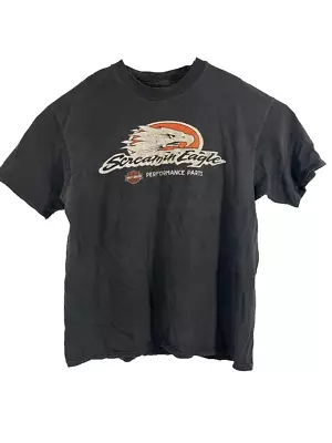 VTG Harley Davidson Men's Screaming Eagle Black Motorcycle T-shirt Sz XL • $40