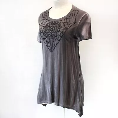 VOCAL California Grey Rhinestones Tunic Top Plus Size 2XL • $29.99