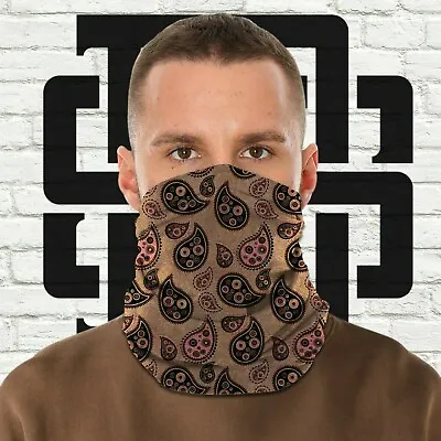 Face Mask Paisley Pattern #2 PPE Bandana Neck Warmer Snood Scarf Biker • £4.99