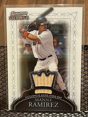 Manny Ramirez 2005 Bowman Sterling Hof Boston Red Sox Game Used Bat Relic Insert • $6.99