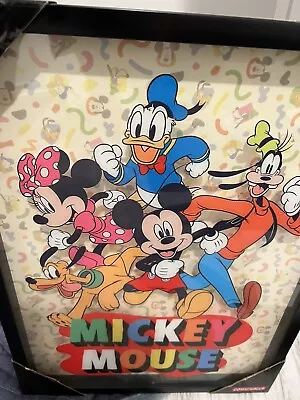 Disney Mickey Mouse And Friends 3-D Comic Wall Minnie Poster Art Decor Framed • $75.99