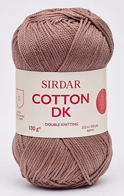 £16.99 • Buy Clearance Sirdar Cotton Double Knit 100g - 549 Truffle - Includes Pack Offers