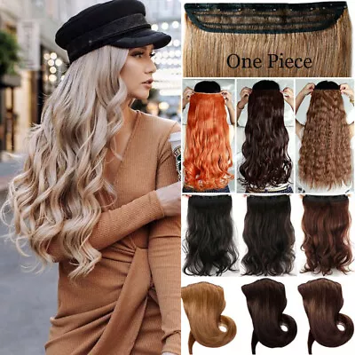 $4.85 • Buy THICK One Piece Clip In Long Hair Real 100% As Remy Human Hair Extensions US LC7
