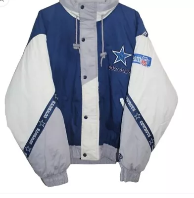 Vintage - Dallas Cowboys - Pro Player - Puffer Jacket Coat Sz L • $90