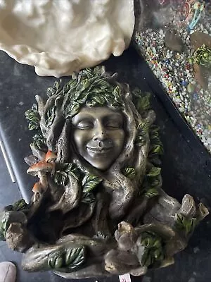 Latex Rubber Mould Green Woman Man Of The Forest Bird Feeder Mushrooms Pagan • £25