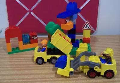 Duplo Lego MY FIRST CONSTRUCTION SITE 10518  2 Figures 2 Trucks Base Plate • $20