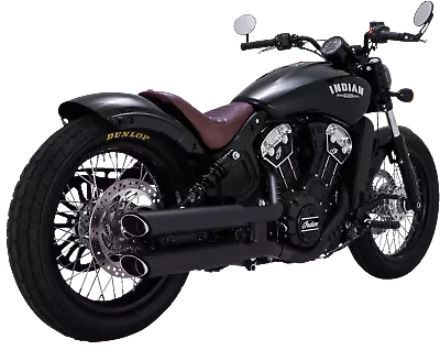 Vance & Hines Black Twin Slash Slip On Mufflers Fits 2015-2022 Indian Scout • $799.99