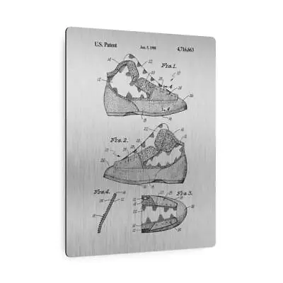 Rock Climbing Shoe Patent Metal Print Man Cave Decor Gym Wall Art Gifts For Men • £67.51