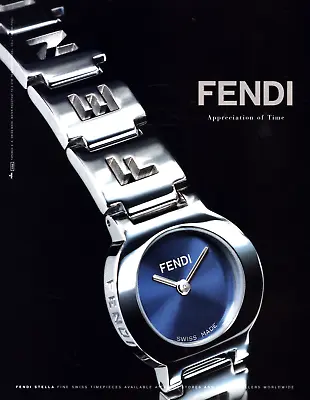 1998 Fendi Stella Swiss Made Watch Vintage Print Ad • $6.95