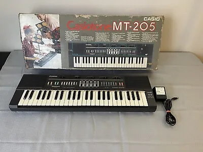 VTG Casio Casiotone MT-205 Electronic Keyboard Piano W/ Power Supply & Box WORKS • $49.99