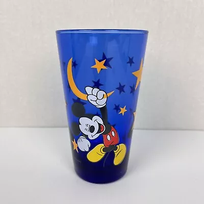 Anchor Hocking Disney Mickey Mouse Blue With Moon Stars Drinking Glass 6  • $10