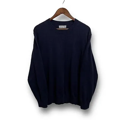 Everlane Men's Coolmax Poly Blend Crewneck Crewneck Sweater Navy Size XL 23 X 28 • $29.90