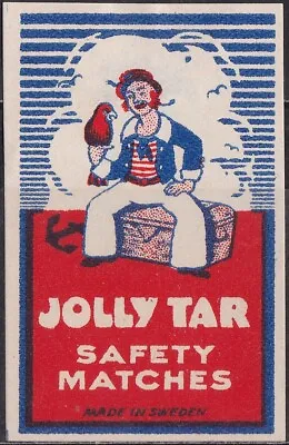 Old Matchbox Label Sweden Jolly Tar • $3