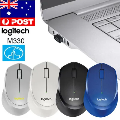$12.89 • Buy Logitech M330 Silent Plus Wireless Mouse Quiet 2.4GHz USB Receiver Optical Mice
