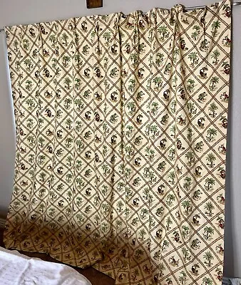 Monkey And Bamboo Heavy Curtain 102 X 86 Inches. Custom • $90