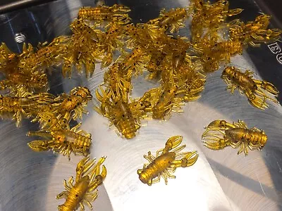 (30) 1  MINI CRAW  Gold Rush  Crappie Panfish Jig Crawfish Lure Soft Plastic • $7.99