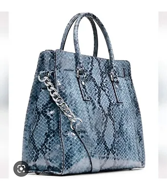 Michael Kors Hamilton Blue Python Snake Soft Leather • $99.91