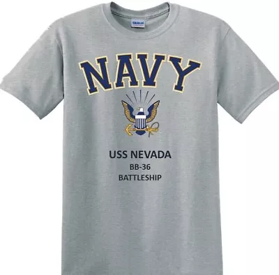 Uss Nevada  Bb-36 *battleship* Navy Eagle* T-shirt. Officially Licensed • $29.95