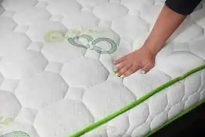 Sareer Juniper Latex Foam Green Eco Quilted Mattress 2ft6 3ft 4ft 4ft6 5ft 6ft • £259.99