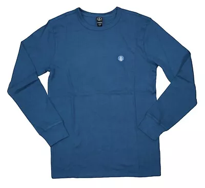 Volcom Men's Juan Largo Thermal Long-Sleeve Waffle Knit T-Shirt Blue Size M • $18.45