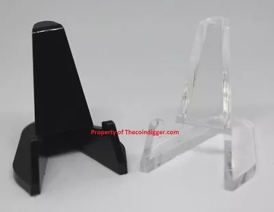 2 Air-tite Display Stand Black & Clear Stands Rock Fossil Mineral Small Holder • $8.29