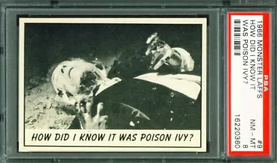 1966 Topps MONSTER LAFFS #9  HOW DID I KNOW IT WAS POISON IVY?  (NM/MINT) PSA 8 • $31.88