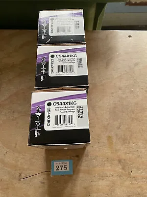 Genuine Lexmark C544X1KG Black Toner Cartridge C544 X544 Vat Included • £25
